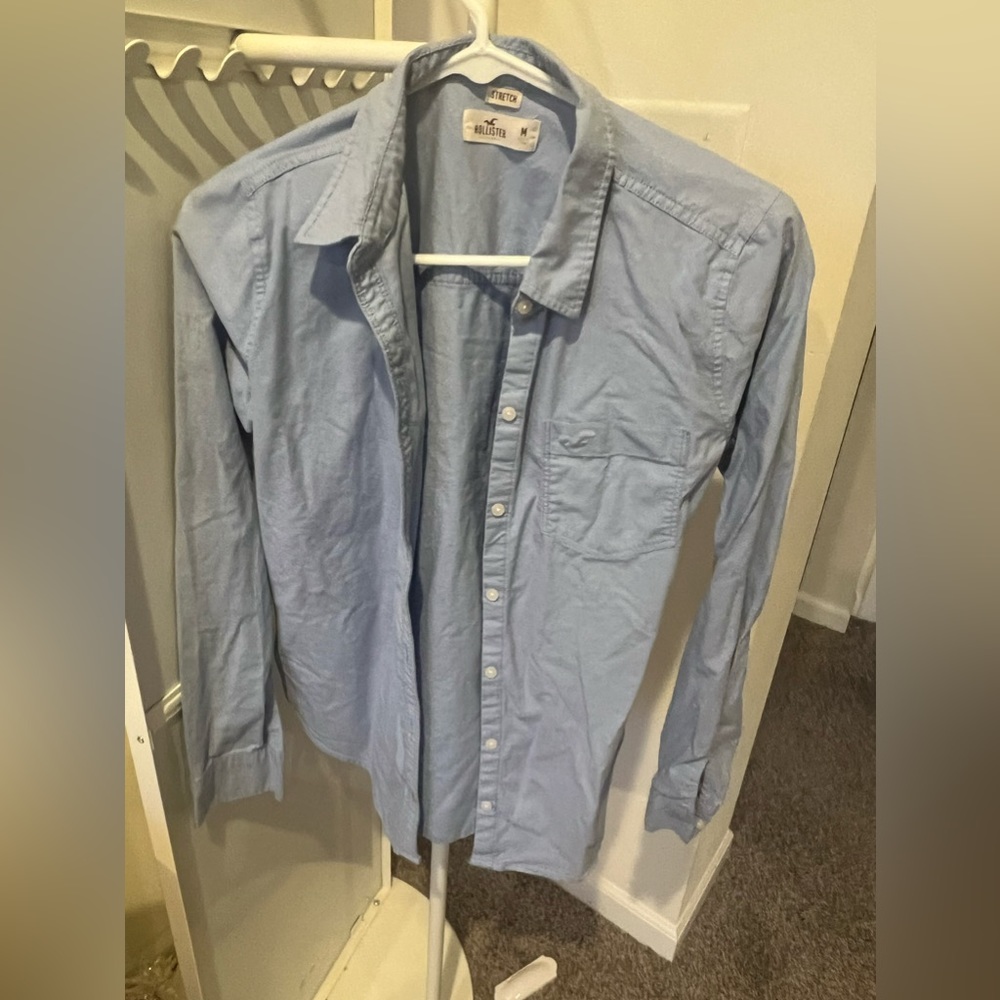 Hollister Blue Button Down Shirt, size M